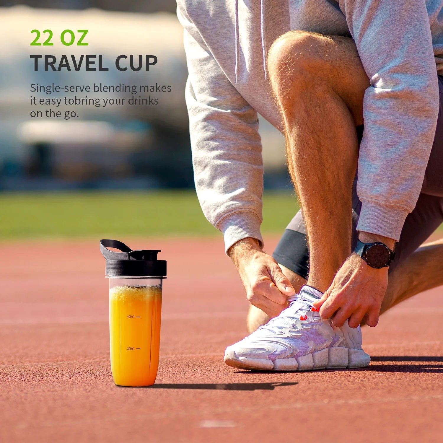 1200W Smoothie Blender, 52 Oz Countertop Blender for Shakes & 22 Oz Juicer Cup, 3 Adjustable Speed for Frozen Fruit Drinks, Smoothies, Sauces, Large Capacity